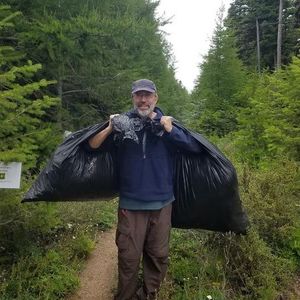 Professor Greg Dwyer collecting samples in Washington State, 2019.